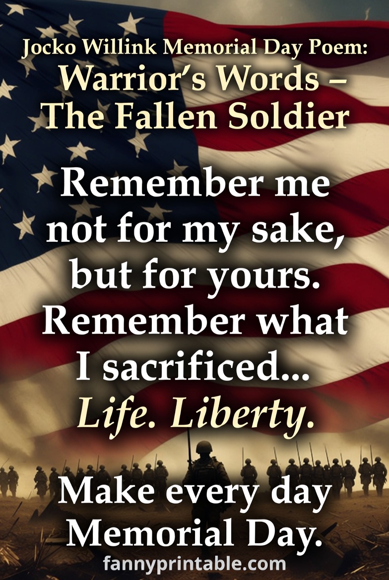 Jocko Willink Memorial Day Poem Warrior's Words FannyPrintable (1)