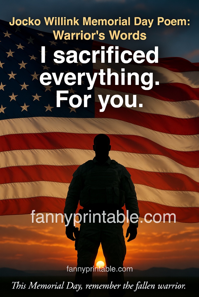 Jocko Willink Memorial Day Poem Warrior's Words FannyPrintable (3)