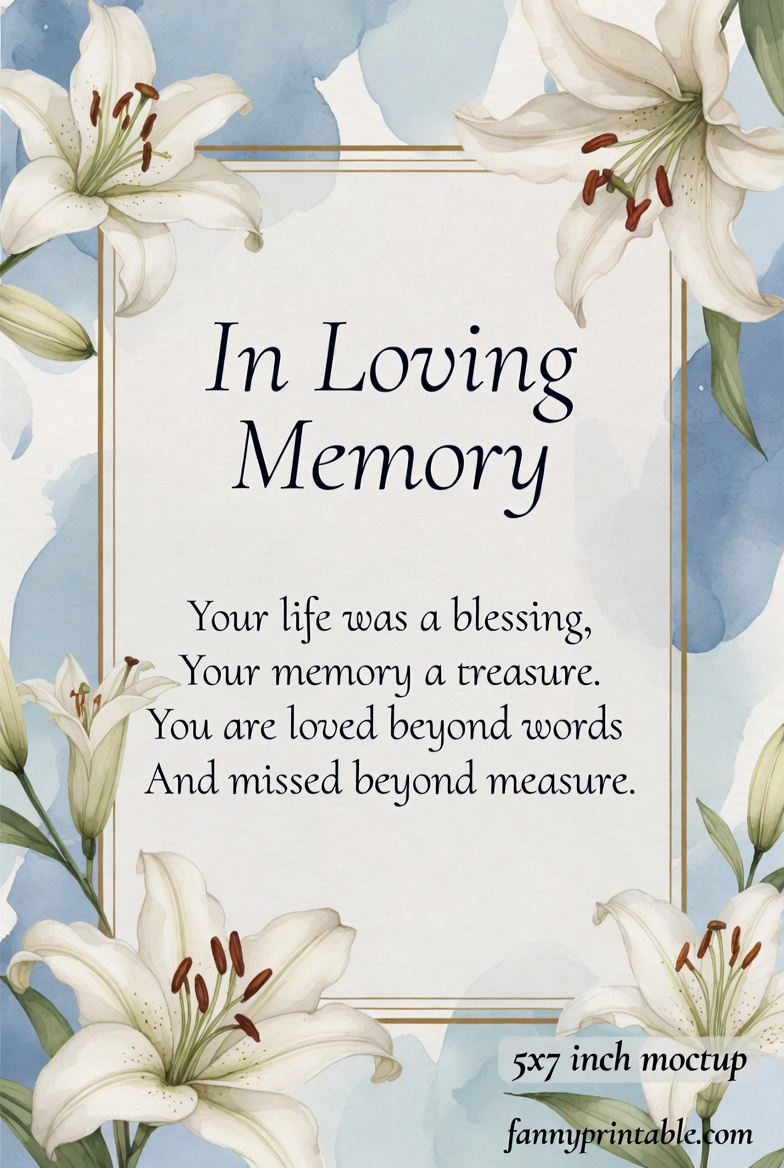 Memorial Card Poems for Heartfelt Tributes FannyPrintable (4)