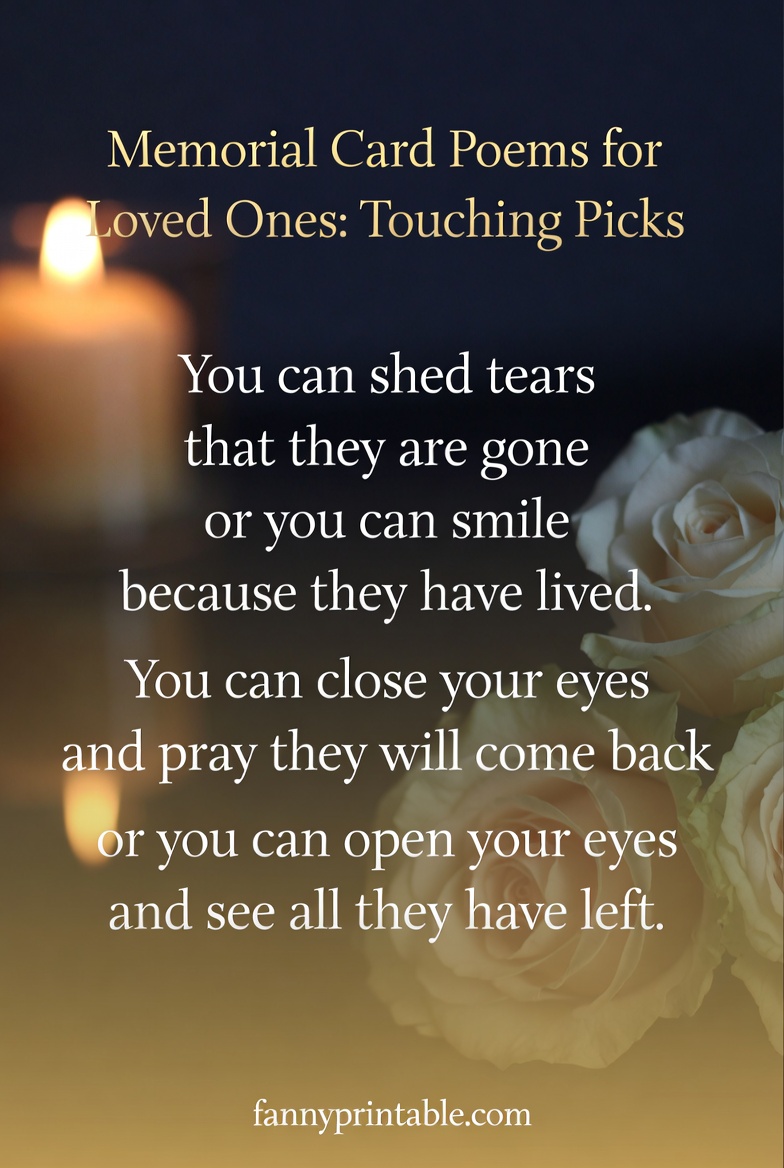 Memorial Card Poems for Loved Ones Touching Picks FannyPrintable 2 Memorial Card Poems for Loved Ones Touching Picks FannyPrintable (2)