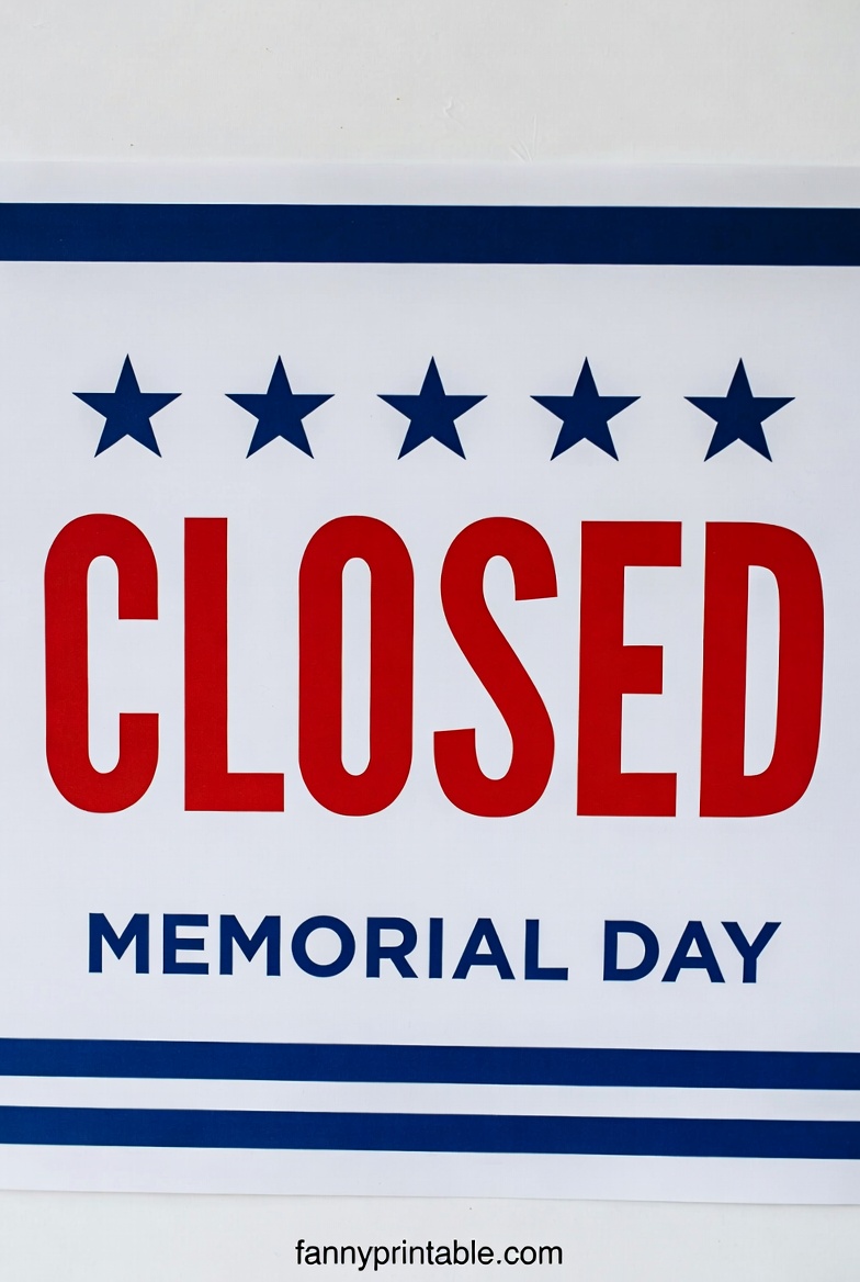 Memorial Day Closed Sign Printable - FannyPrintable.Com (3)