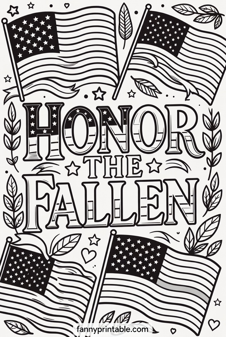 Memorial Day Color Pages Printable - FannyPrintable.Com (3)