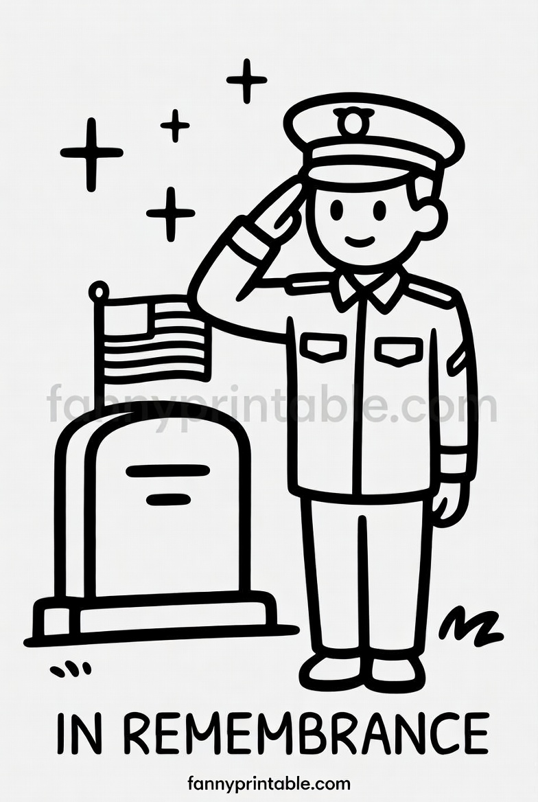 Memorial Day Color Pages Printable - FannyPrintable.Com (4)