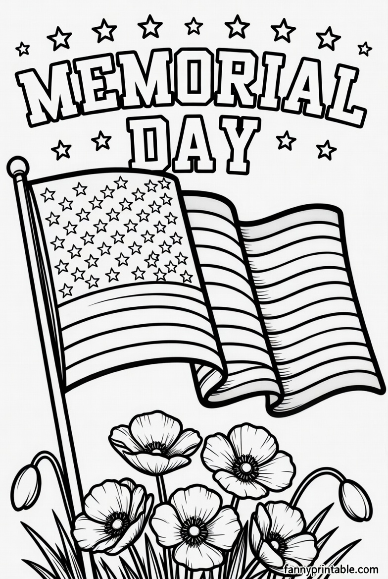 Memorial Day Coloring Pages Free Printable - FannyPrintable.Com (1)