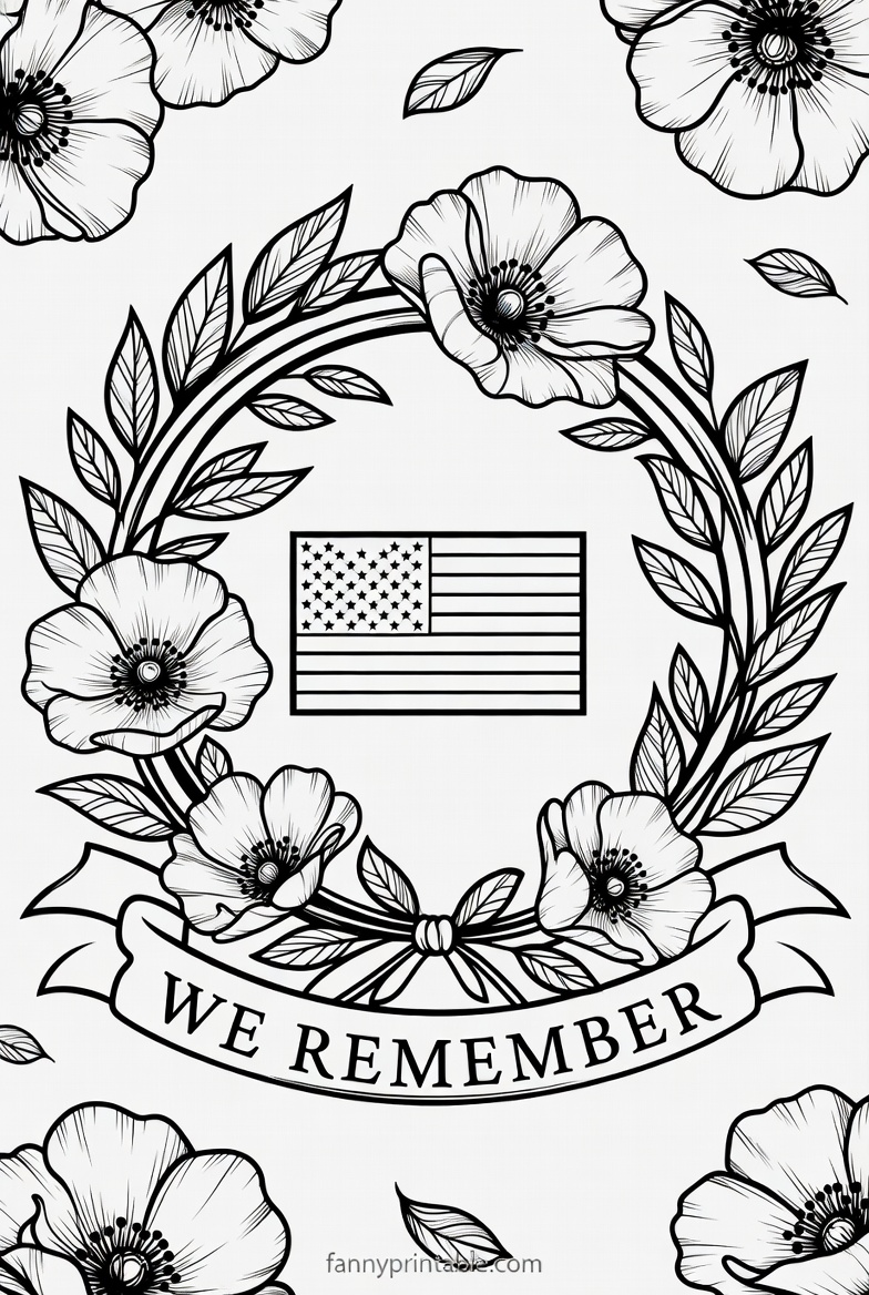 Memorial Day Coloring Pages Free Printable - FannyPrintable.Com (2)