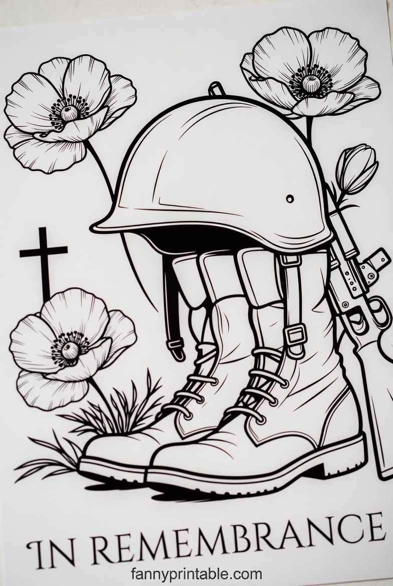 Memorial Day Coloring Pages Free Printable - FannyPrintable.Com (3)