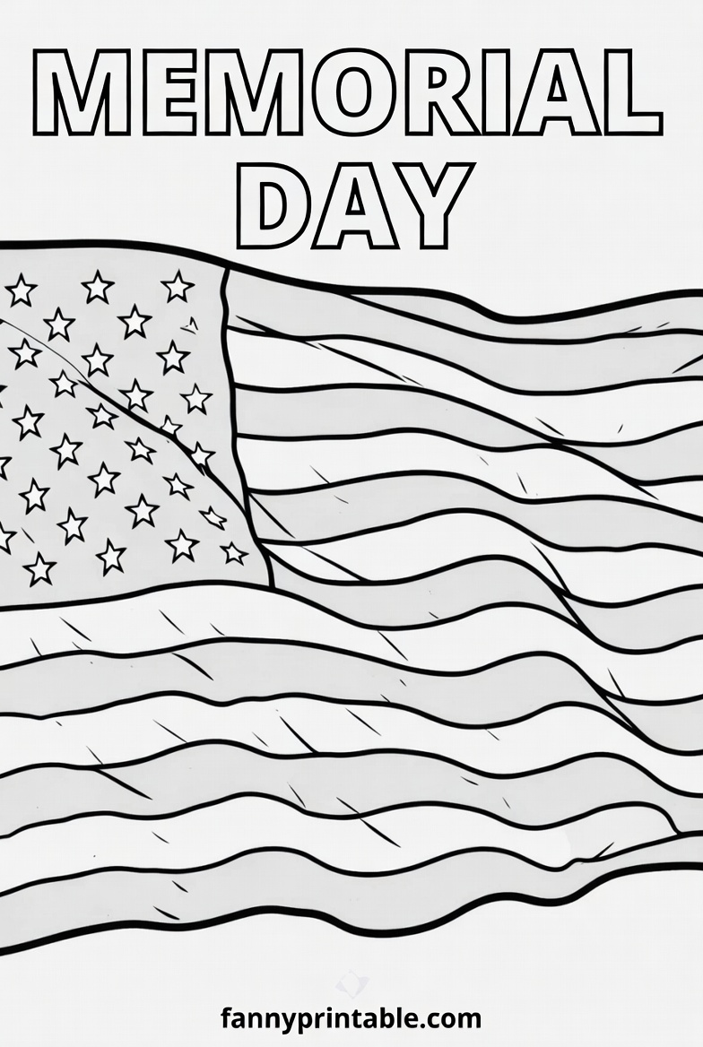 Memorial Day Coloring Pages Printable - FannyPrintable.Com (1)