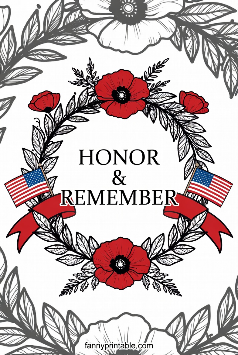 Memorial Day Coloring Pages Printable - FannyPrintable.Com (2)