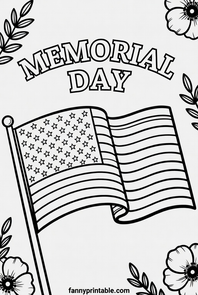 Memorial Day Coloring Sheets Printable - FannyPrintable.Com (1)