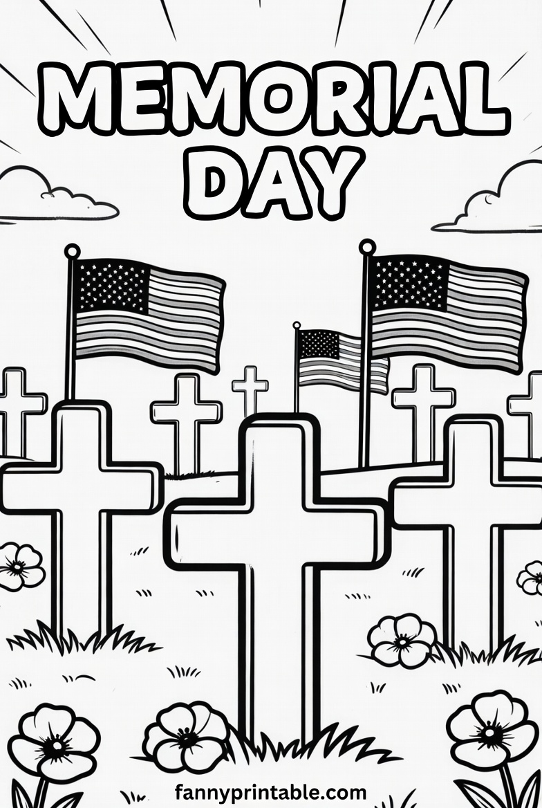 Memorial Day Coloring Sheets Printable - FannyPrintable.Com (2)
