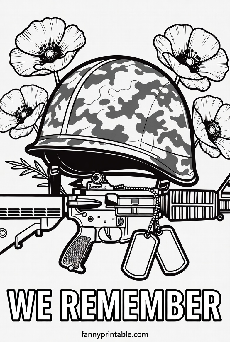 Memorial Day Coloring Sheets Printable - FannyPrintable.Com (3)