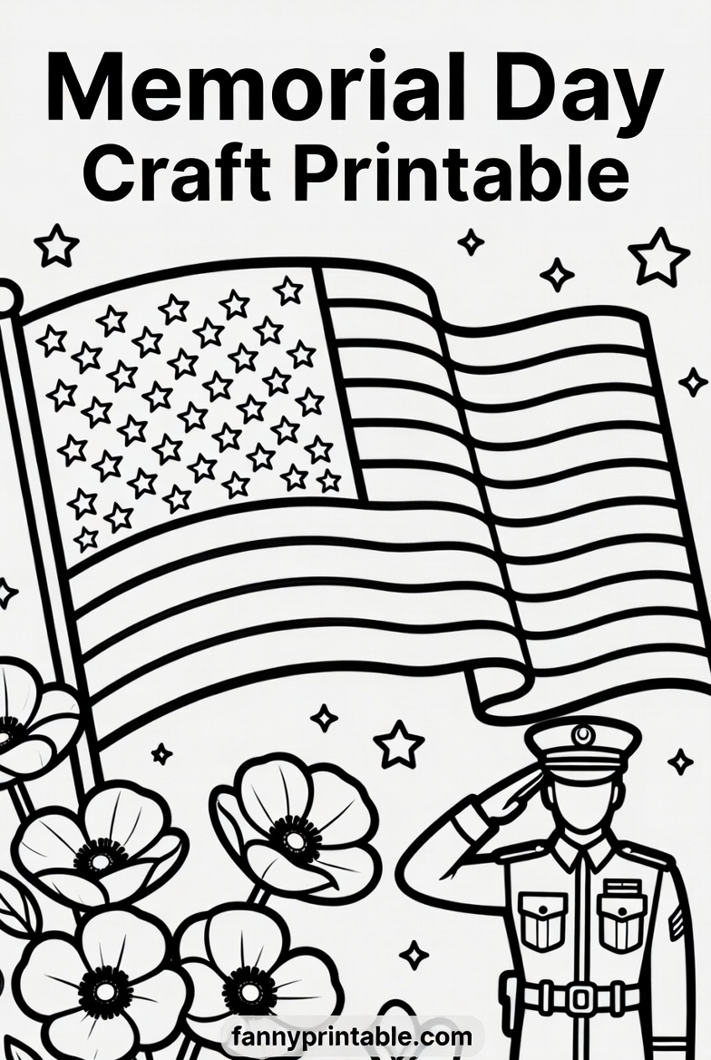 Memorial Day Craft Printable - FannyPrintable.Com (1)
