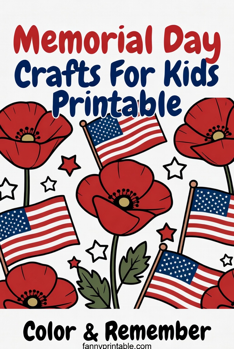 Memorial Day Crafts For Kids Printable - FannyPrintable.Com (1)