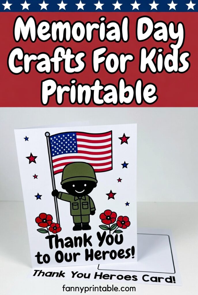 Memorial Day Crafts For Kids Printable 2026
