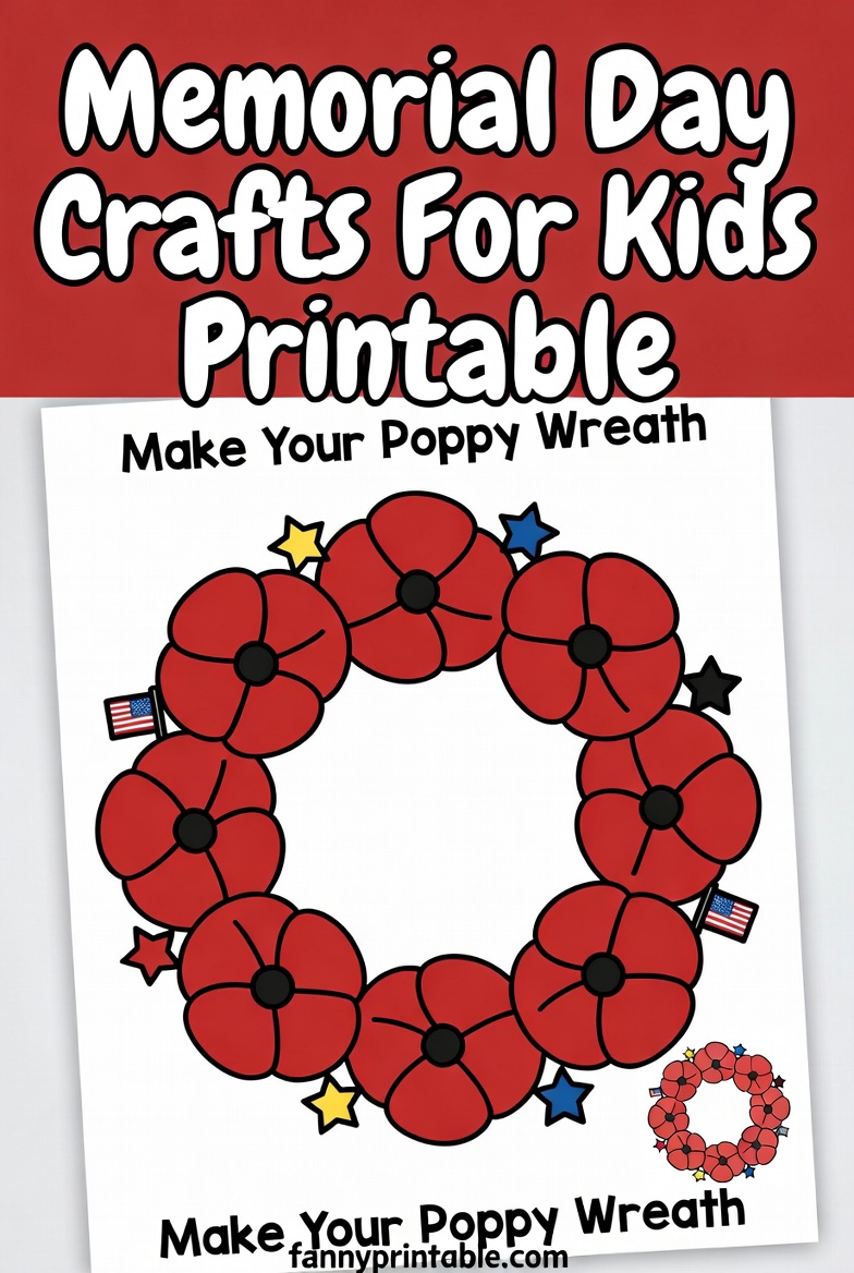 Memorial Day Crafts For Kids Printable - FannyPrintable.Com (3)