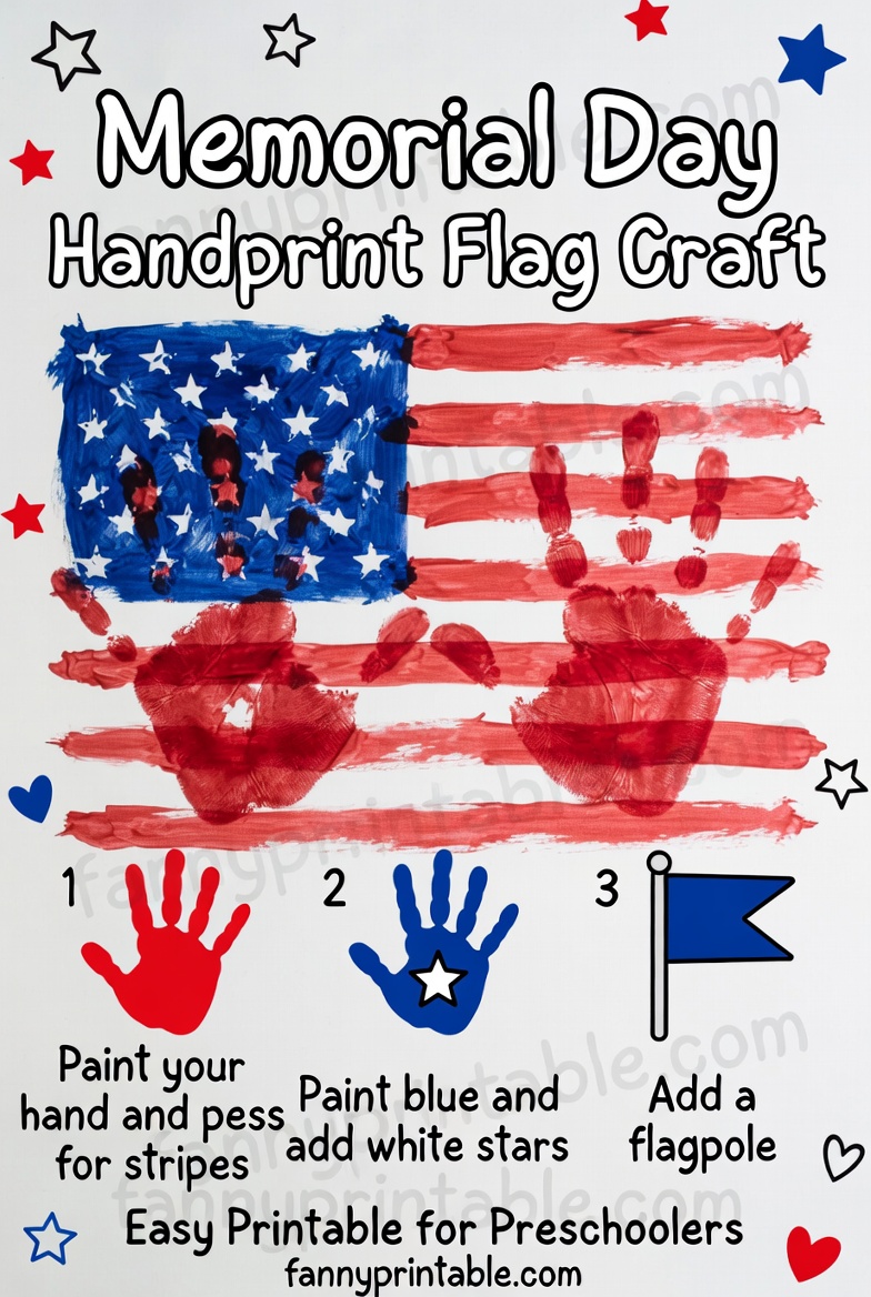 Memorial Day Crafts For Preschoolers Printable - FannyPrintable.Com (1)