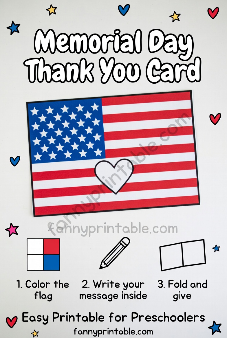 Memorial Day Crafts For Preschoolers Printable - FannyPrintable.Com (3)