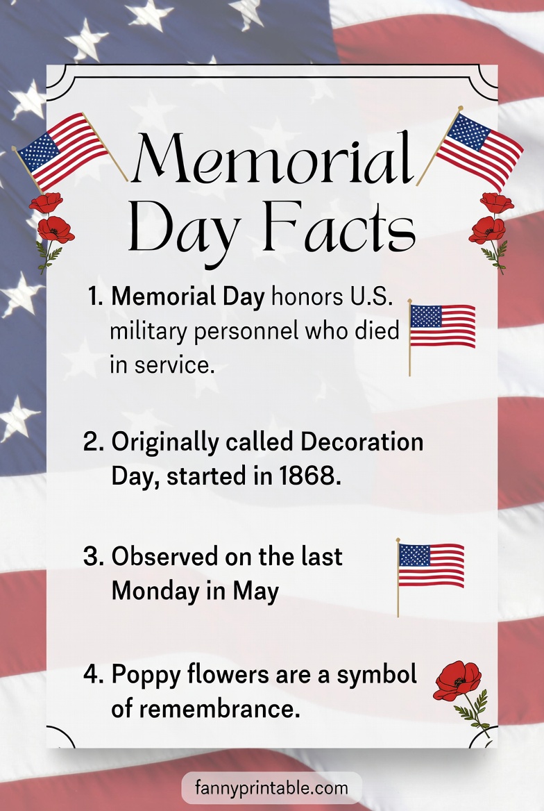 Memorial Day Facts Printable FannyPrintable.Com 1 Memorial Day Facts Printable - FannyPrintable.Com (1)