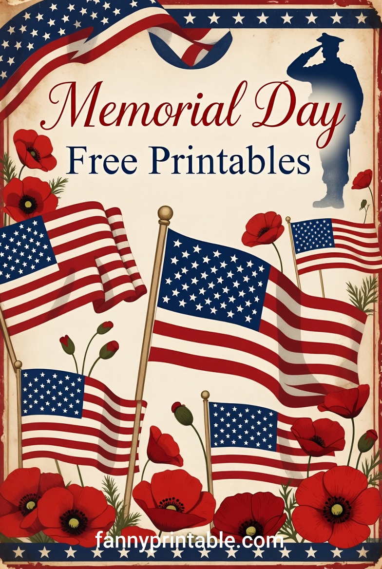 Memorial Day Free Printables - FannyPrintable.Com (1)