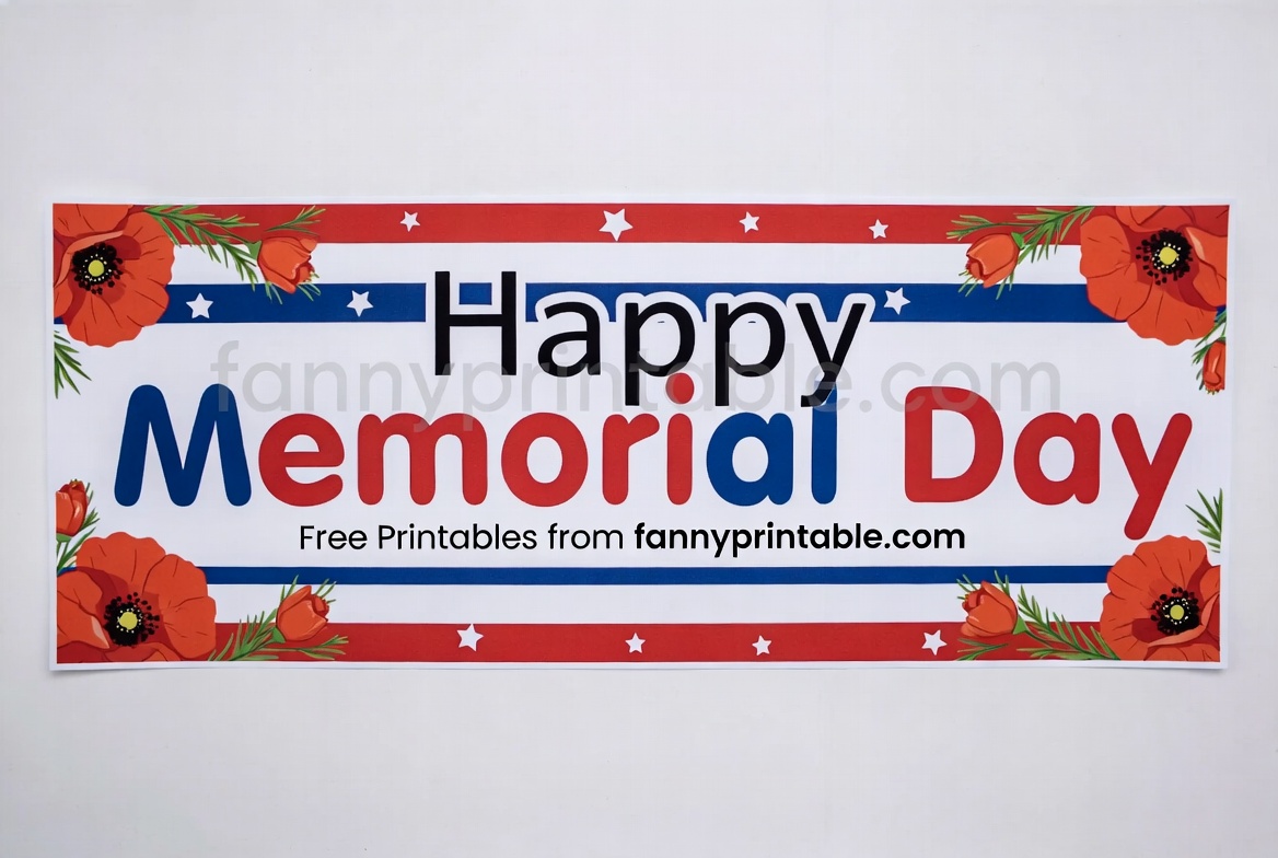 Memorial Day Free Printables - FannyPrintable.Com (2)