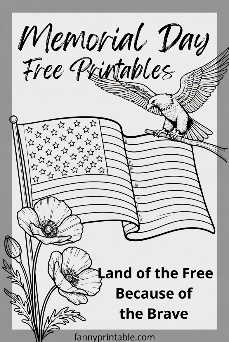 Memorial Day Free Printables - FannyPrintable.Com (3)