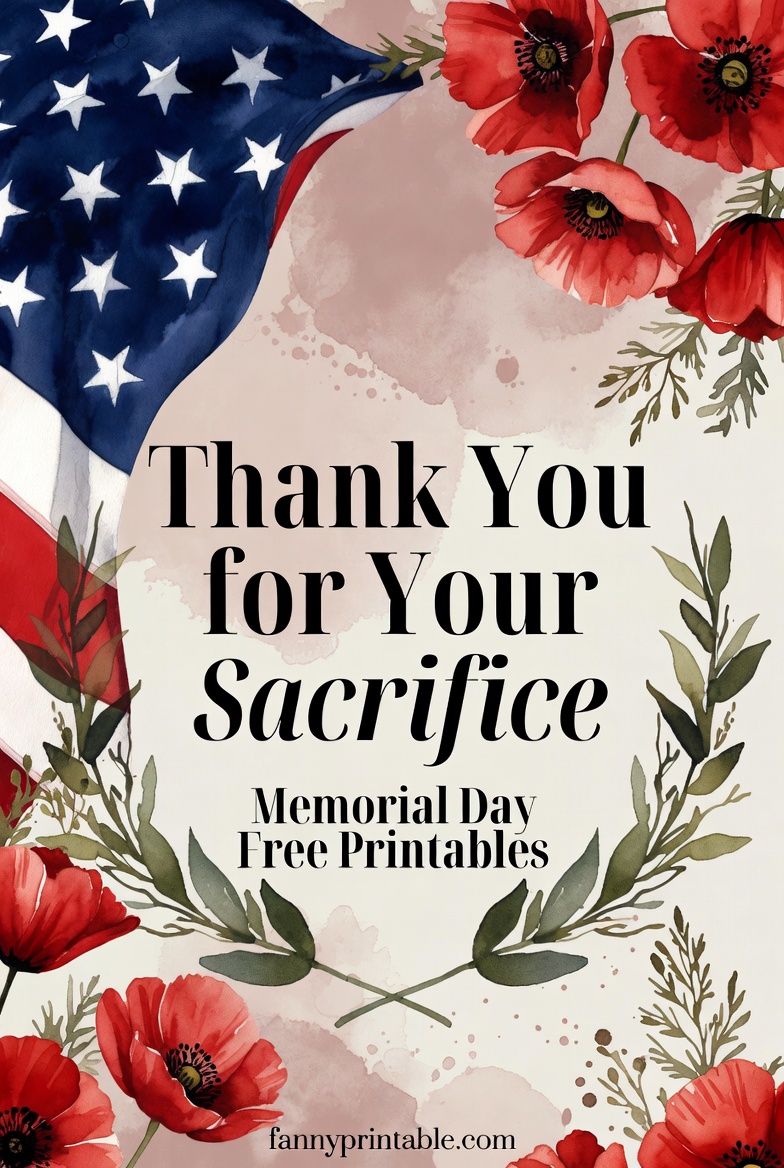 Memorial Day Free Printables - FannyPrintable.Com (4)