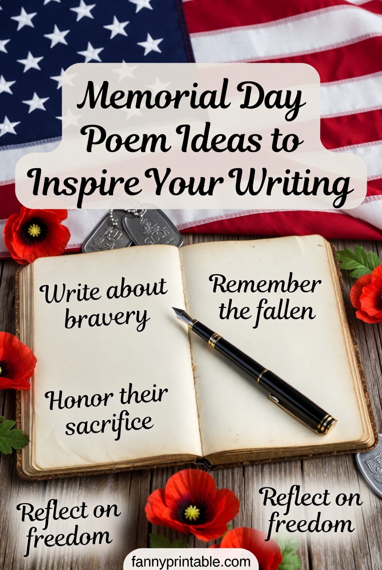 Memorial Day Poem Ideas to Inspire Your Writing FannyPrintable (2)