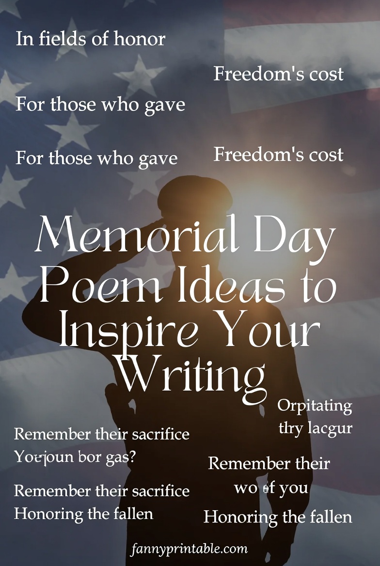 Memorial Day Poem Ideas to Inspire Your Writing FannyPrintable (3)