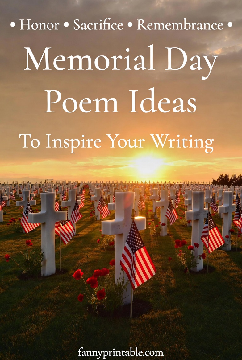 Memorial Day Poem Ideas to Inspire Your Writing FannyPrintable (4)