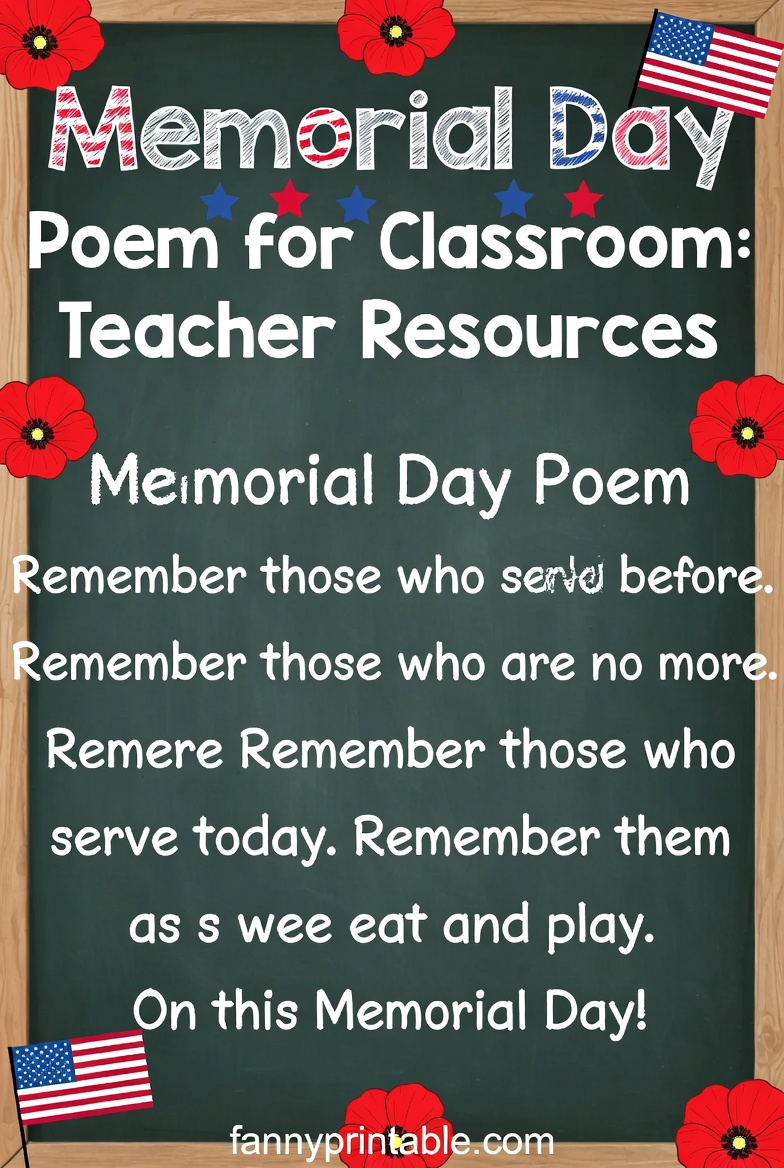 Memorial Day Poem for Classroom Teacher Resources FannyPrintable 4 Memorial Day Poem for Classroom Teacher Resources FannyPrintable (4)