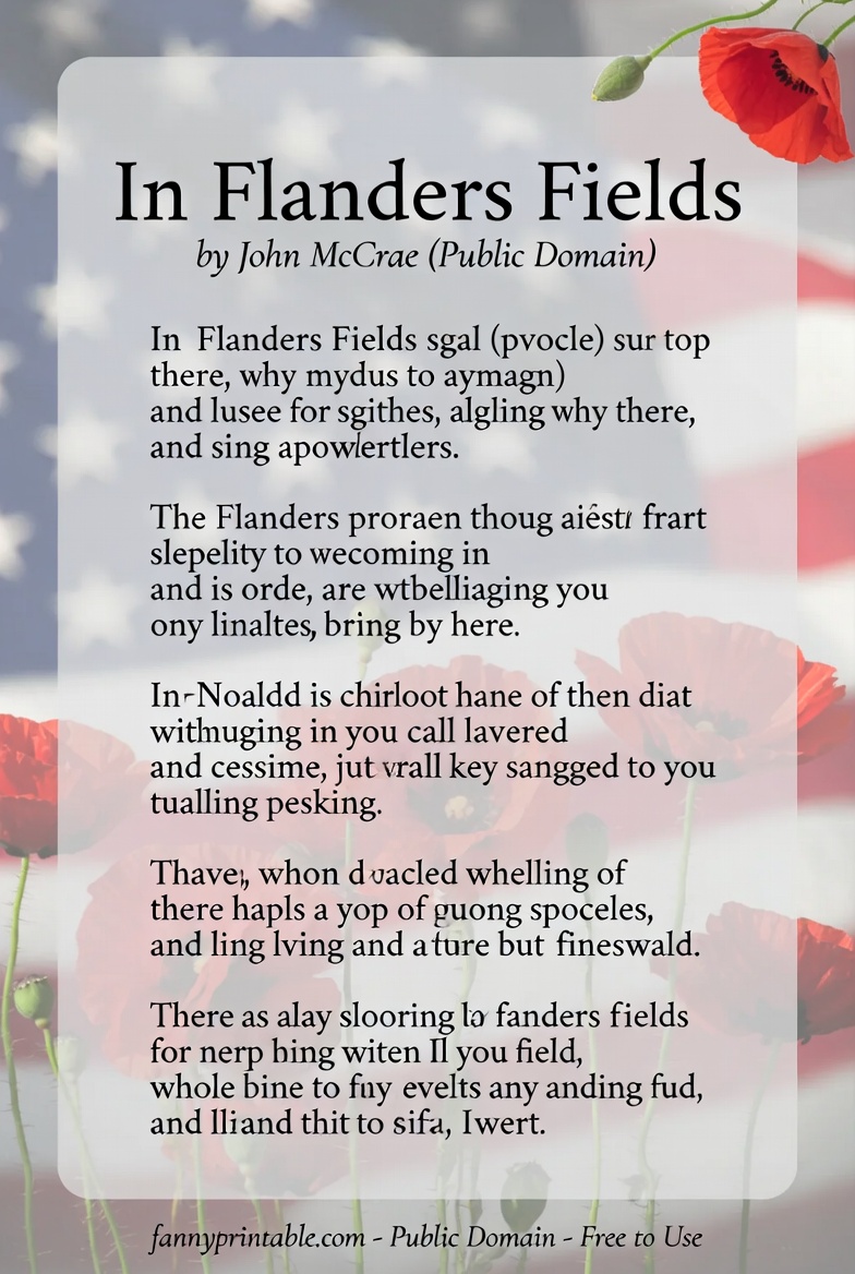 Memorial Day Poems Public Domain Free to Use FannyPrintable (1)