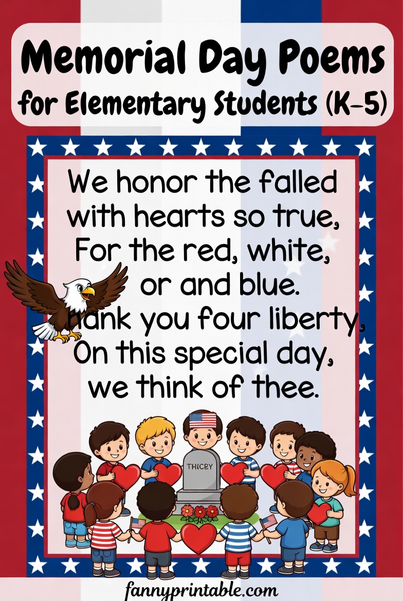 Memorial Day Poems for Elementary Students (K-5) FannyPrintable (3)