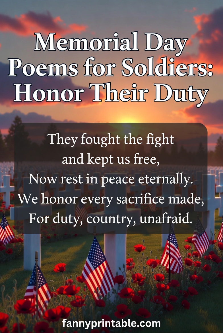 Memorial Day Poems for Soldiers Honor Their Duty FannyPrintable 4 Memorial Day Poems for Soldiers Honor Their Duty FannyPrintable (4)