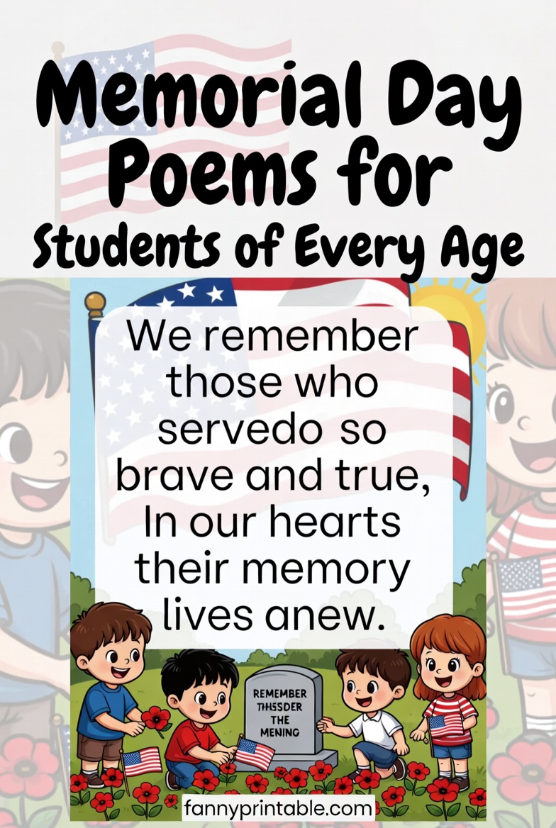 Memorial Day Poems for Students of Every Age FannyPrintable (1)