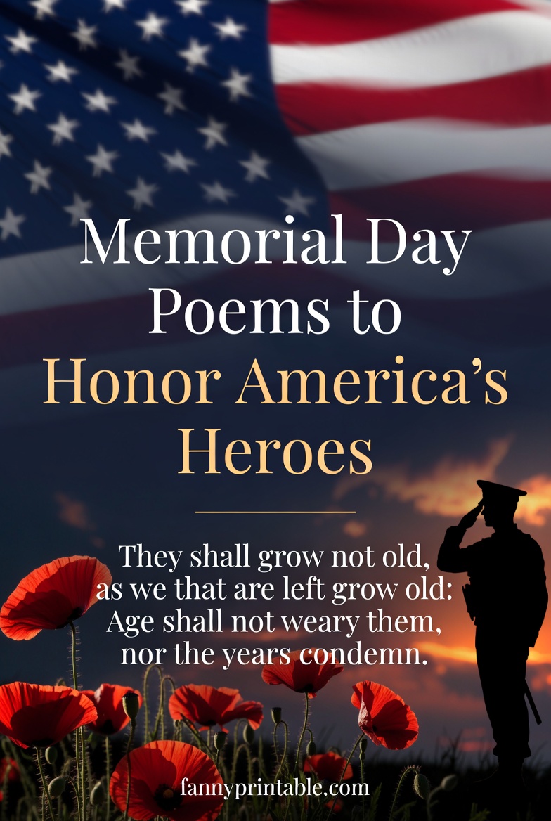 Memorial Day Poems to Honor America's Heroes FannyPrintable (1)
