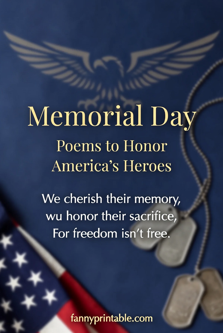 Memorial Day Poems to Honor America's Heroes FannyPrintable (6)