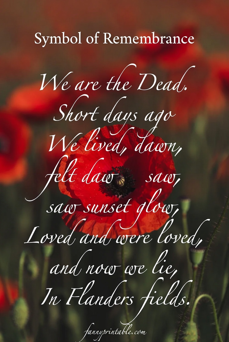 Memorial Day Poppy Poem Symbol of Remembrance FannyPrintable (1)