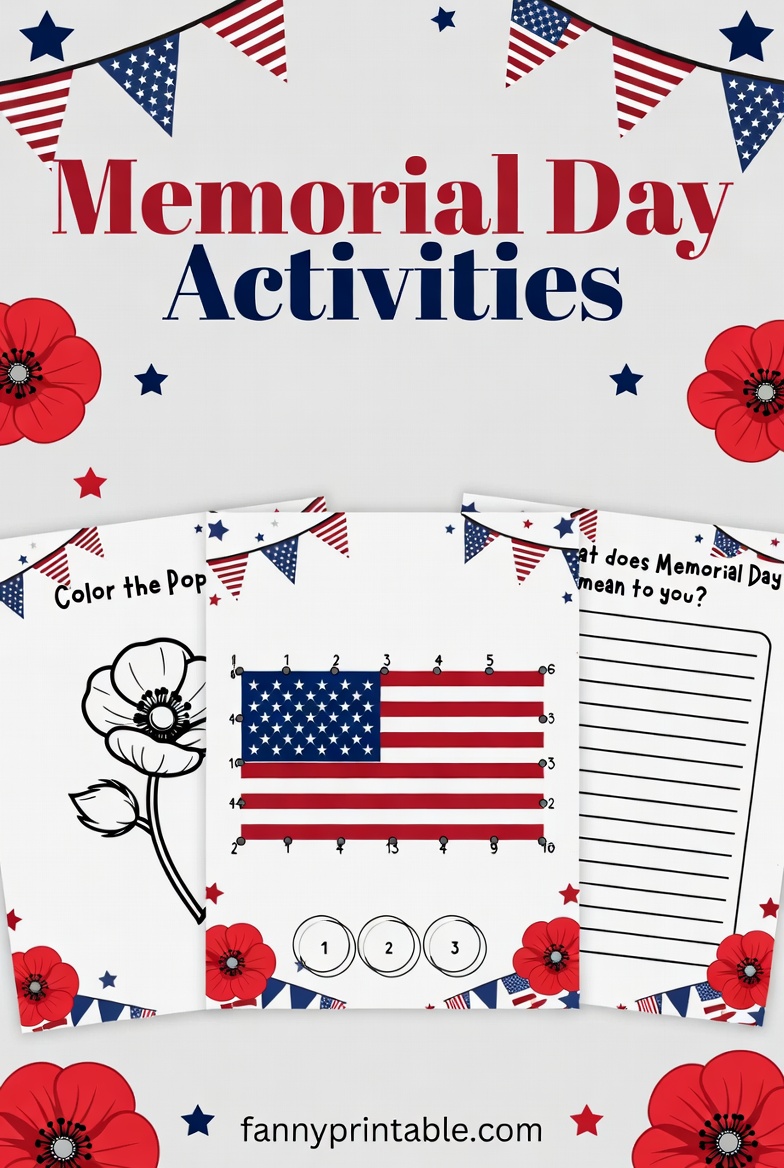 Memorial Day Printable Activities - FannyPrintable.Com (2)