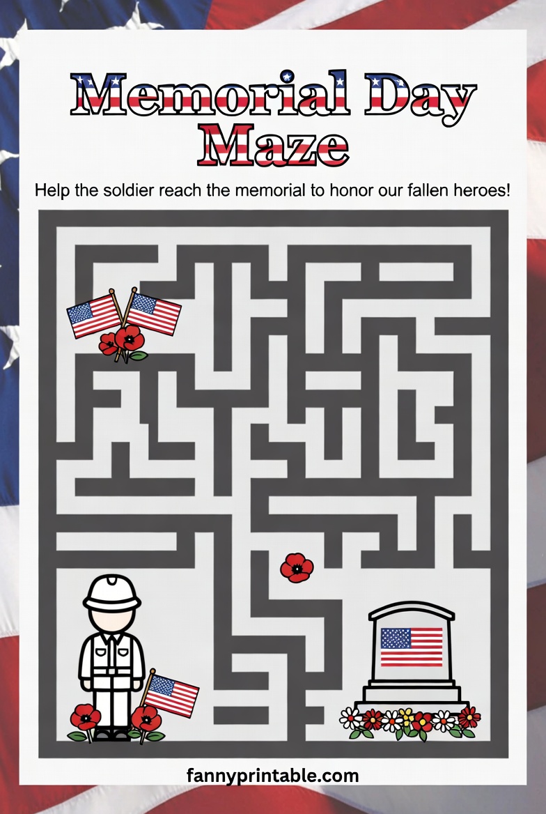 Memorial Day Printable Activities - FannyPrintable.Com (3)