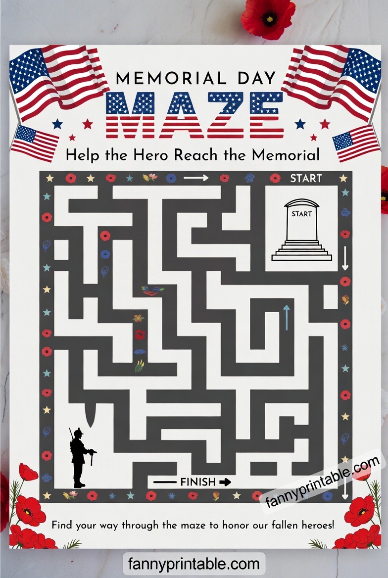 Memorial Day Puzzles Printable - FannyPrintable.Com (3)