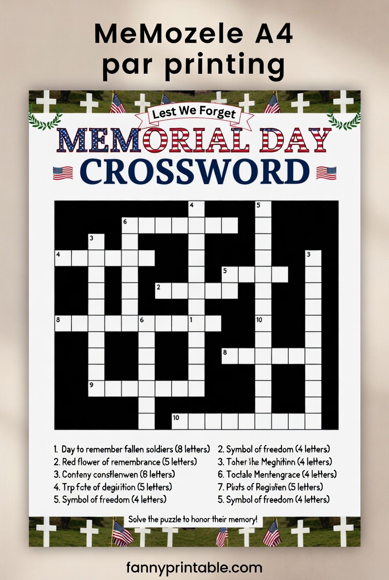 Memorial Day Puzzles Printable - FannyPrintable.Com (4)