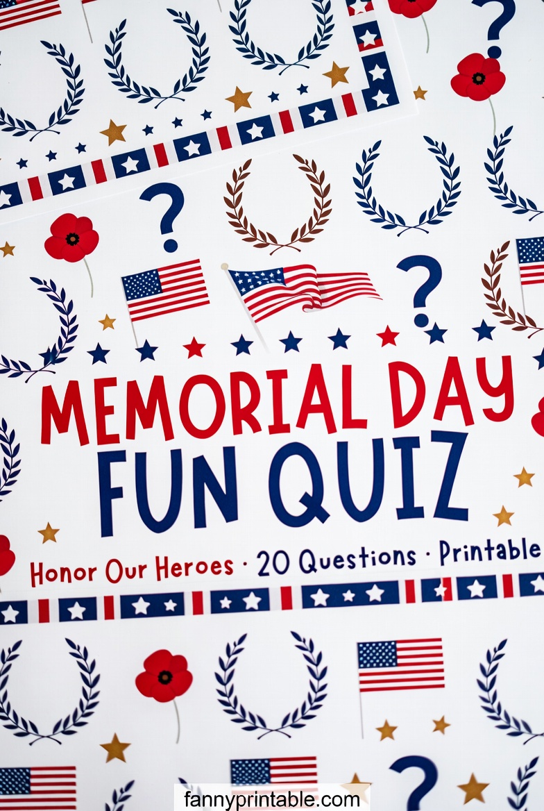 Memorial Day Quiz Printable - FannyPrintable.Com (2)