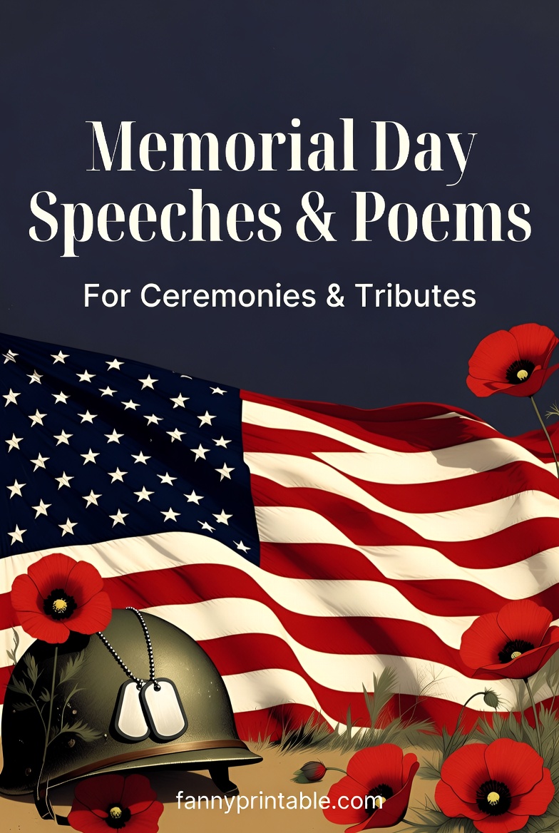 Memorial Day Speeches and Poems for Ceremonies FannyPrintable (1)