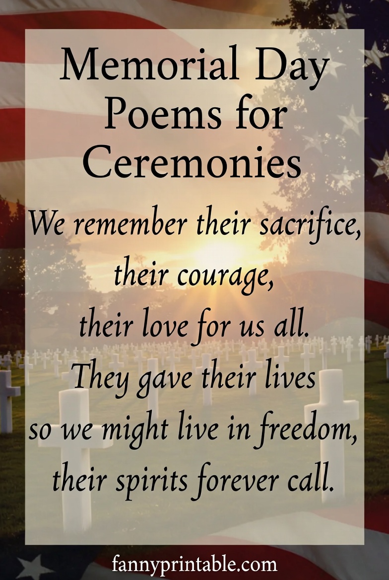 Memorial Day Speeches and Poems for Ceremonies FannyPrintable (4)