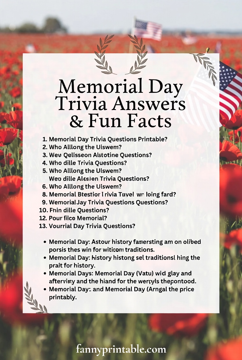 Memorial Day Trivia Questions Printable - FannyPrintable.Com (2)