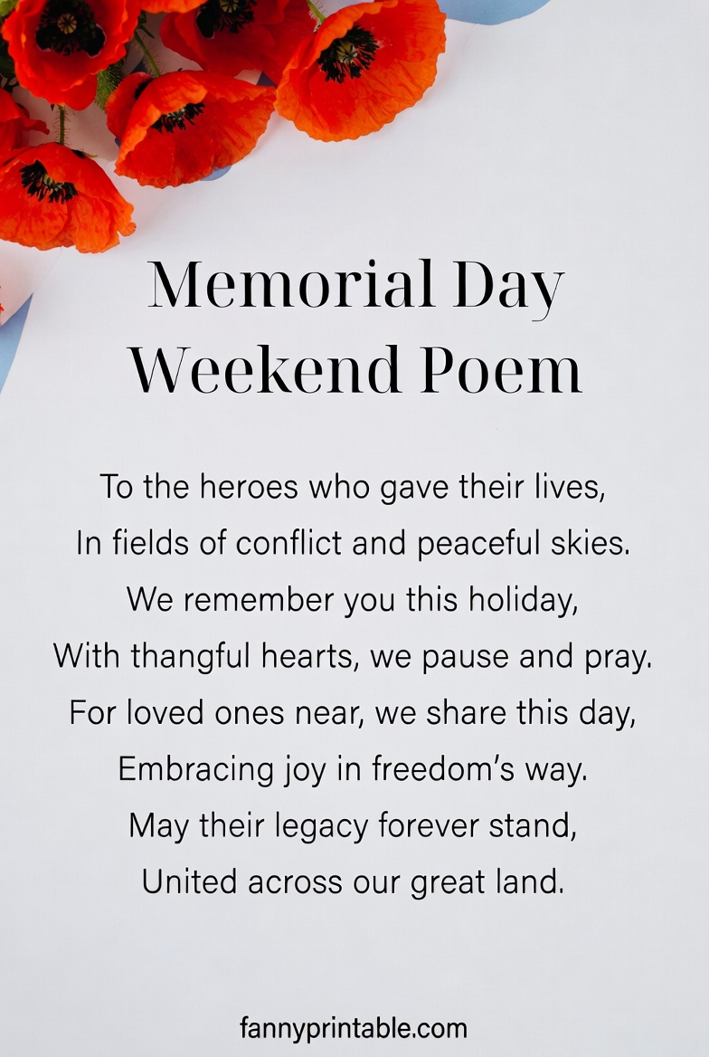 Memorial Day Weekend Poem to Share with Loved Ones FannyPrintable (1)