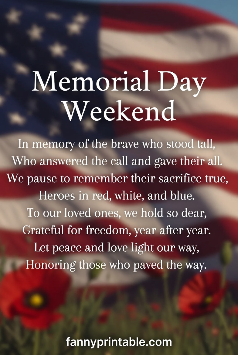 Memorial Day Weekend Poem to Share with Loved Ones FannyPrintable (2)