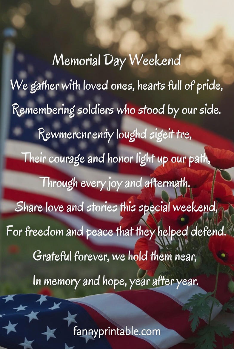 Memorial Day Weekend Poem to Share with Loved Ones FannyPrintable (4)