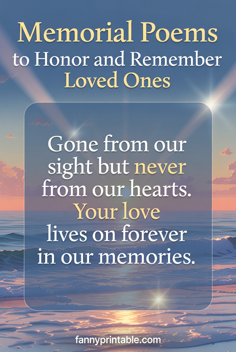 Memorial Poems to Honor and Remember Loved Ones FannyPrintable (1)