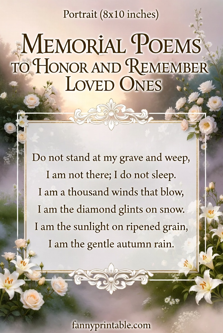 Memorial Poems to Honor and Remember Loved Ones FannyPrintable (3)
